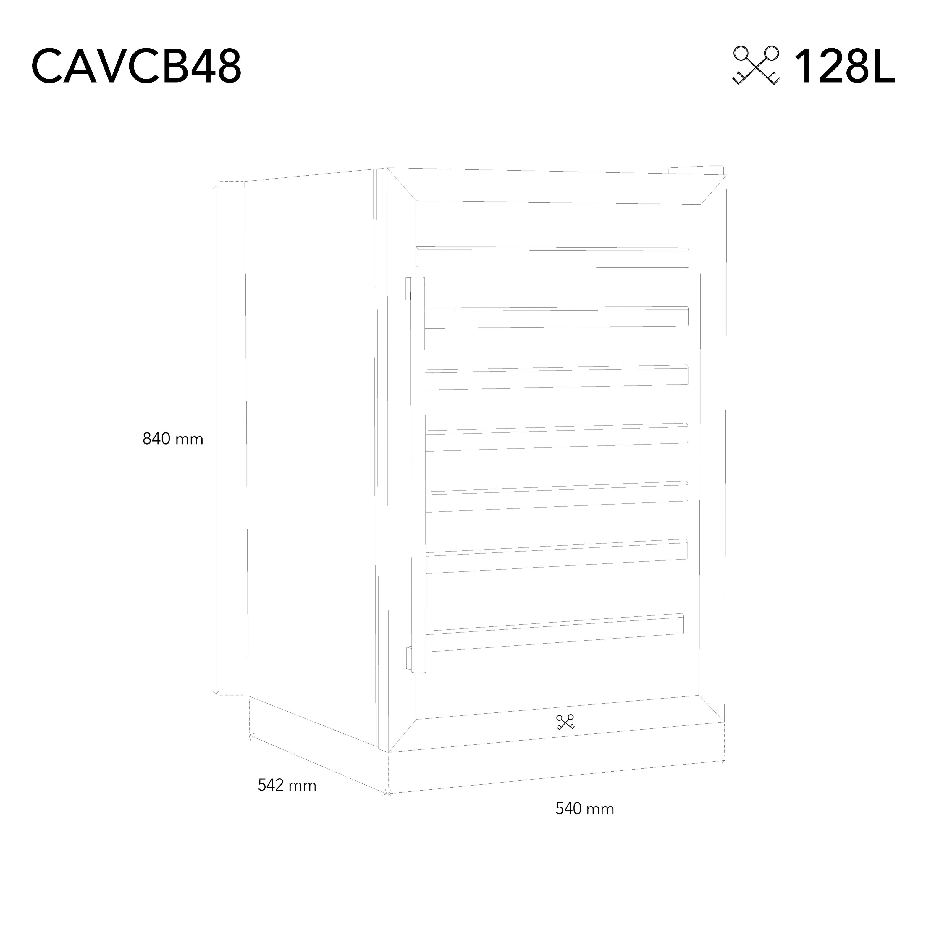 Weinkühlschrank 48 Flaschen CAVCB48 Black