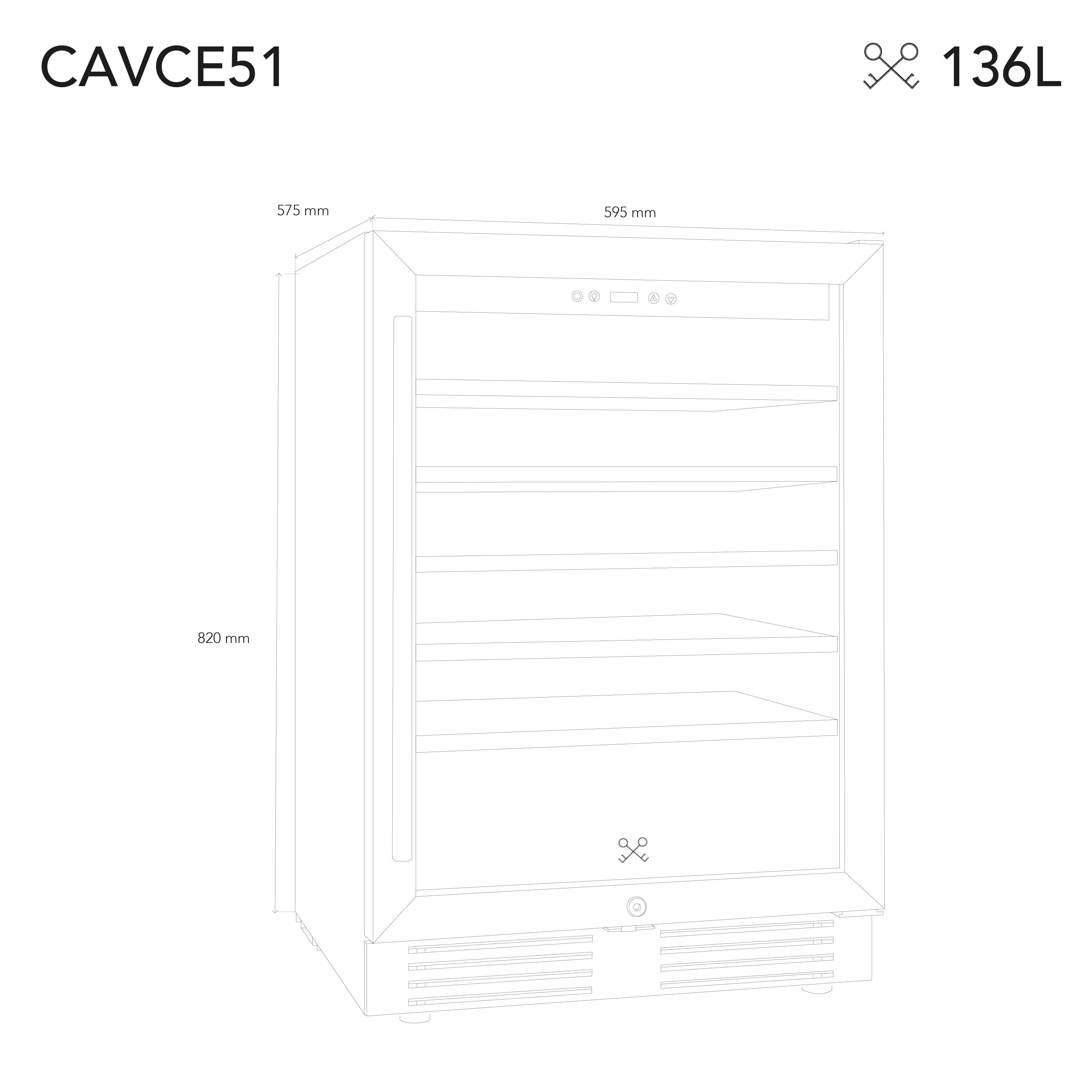 Weinkühlschrank 51 Flaschen CAVCE51