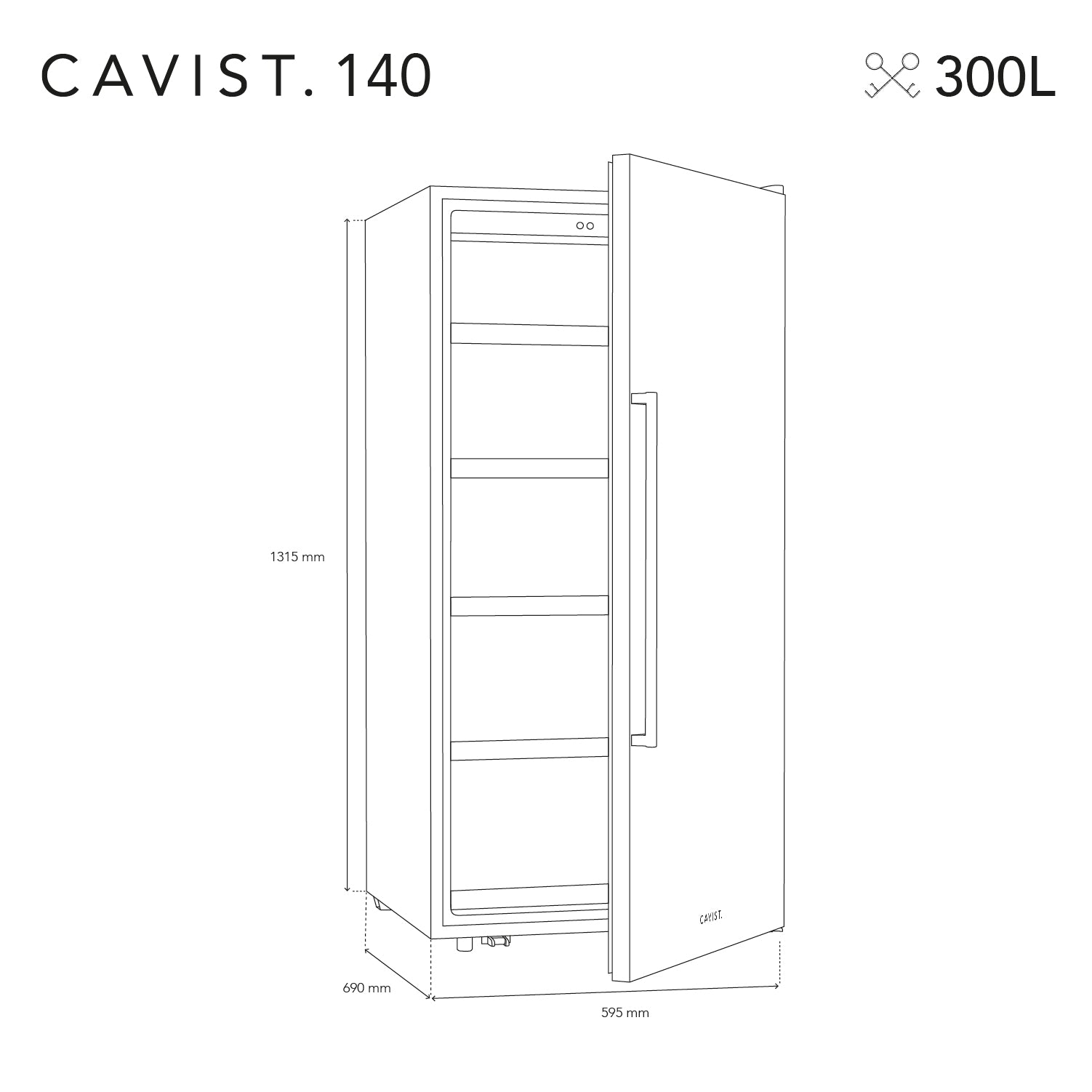 Weinkühlschrank 140 Flaschen CAVV140