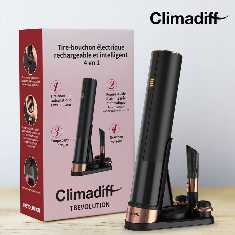 4-in-1 Elektrischer Korkenzieher Climadiff TBEVOLUTION
