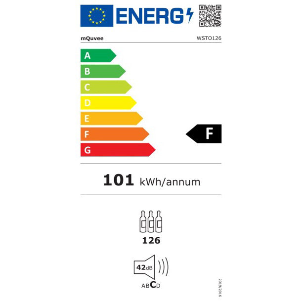 Weinkühlschrank 124 Flaschen WineStore 177 energy label