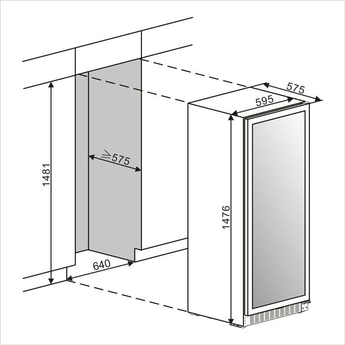 Weinklimaschrank 142 Flaschen mQuvée Velvet 100 Glass