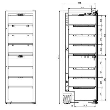 Wine refrigerator 180 bottles mQuvée WineExpert 180 Stainless