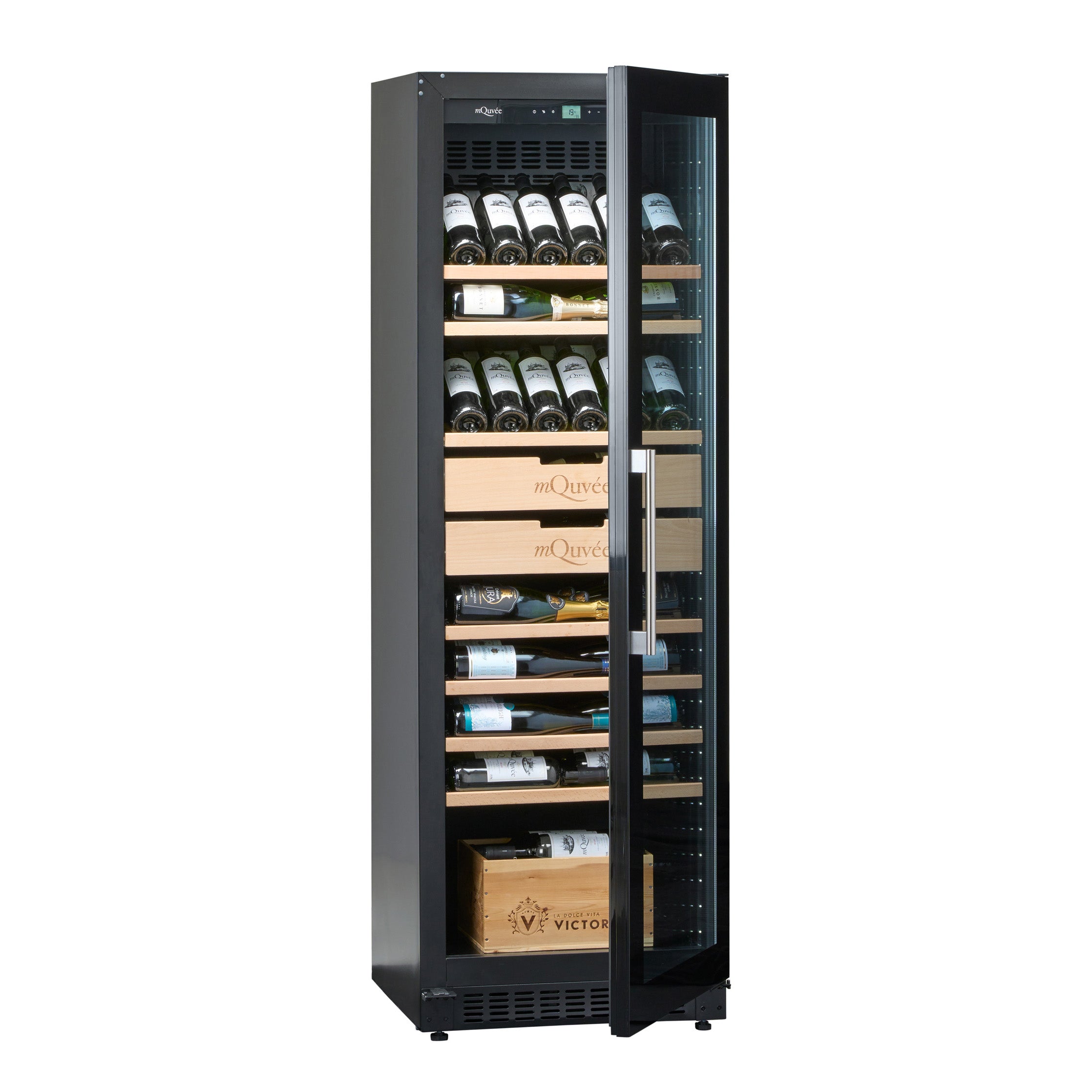 Weinklimaschrank 200 Flaschen mQuvée Velvet 125 Glass
