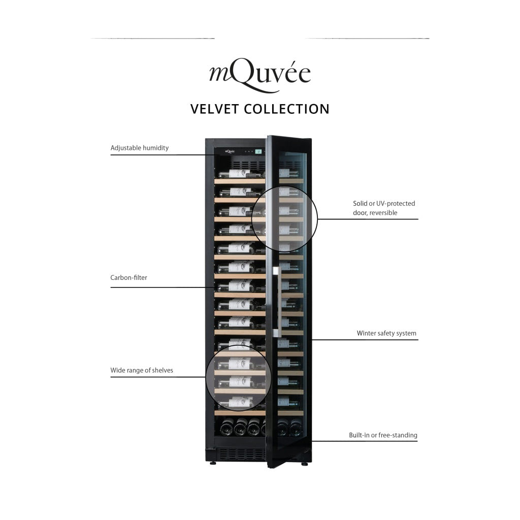 Wine climate cabinet 200 bottles mQuvée Velvet 125 Glass