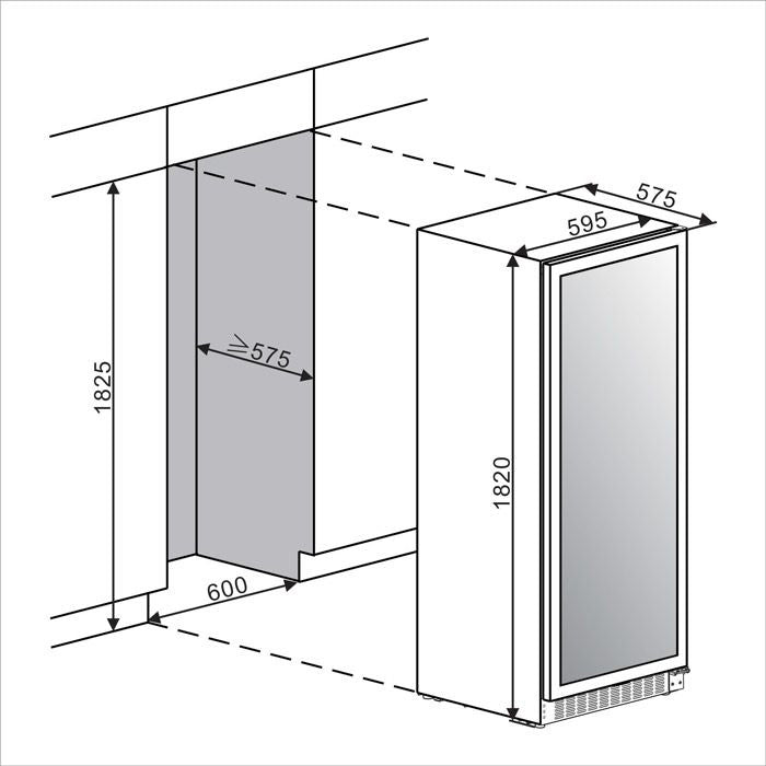 Weinklimaschrank 200 Flaschen mQuvée Velvet 125 Glass