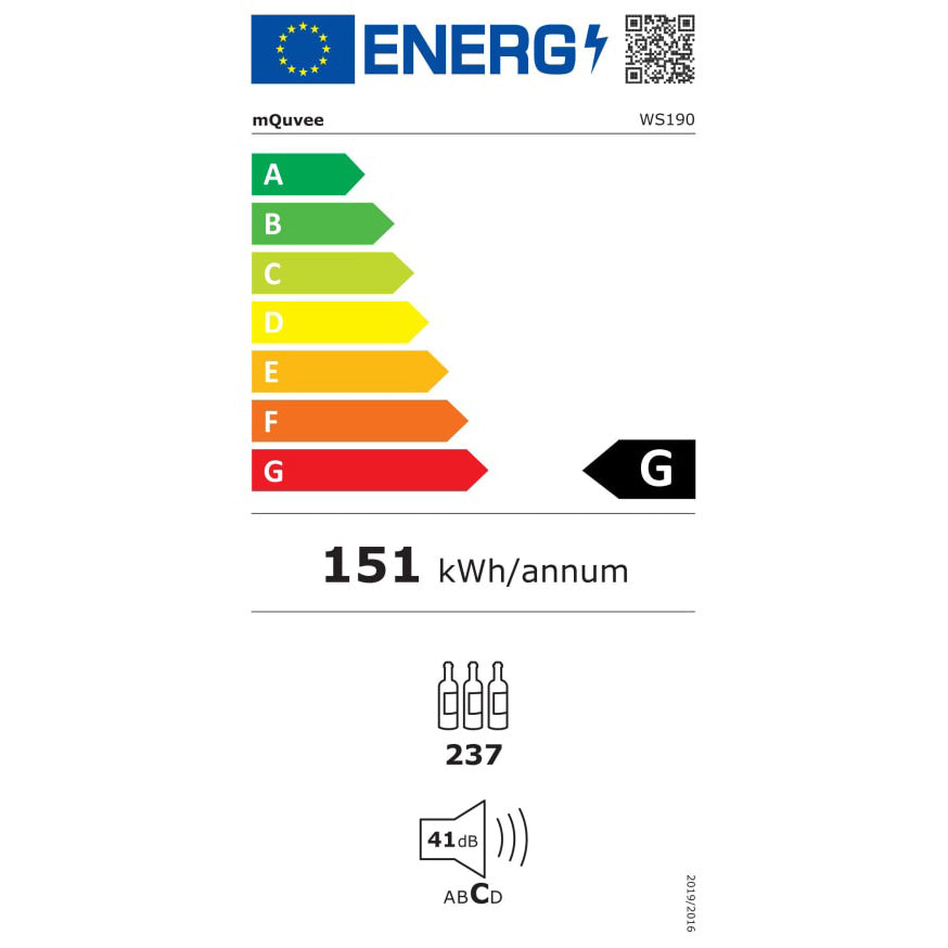 Weinkühlschrank 237 Flaschen WineStore 800 Solid energy label