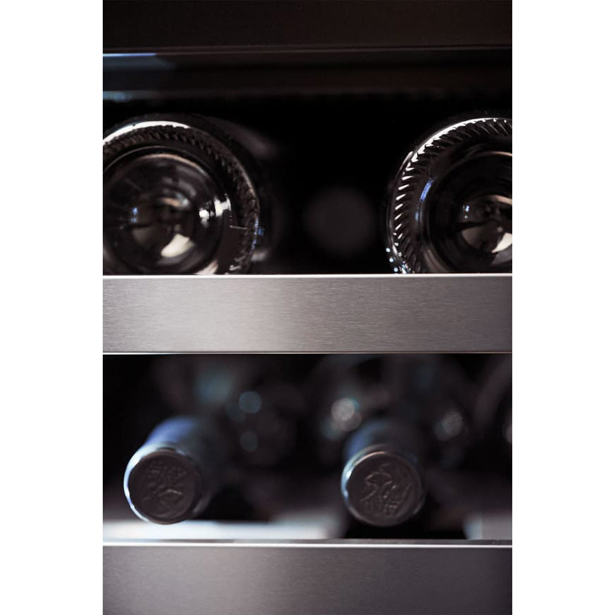 Weinkühlschrank 26 Flaschen WineKeeper Exclusive 25D Push/Pull FullGlass Black