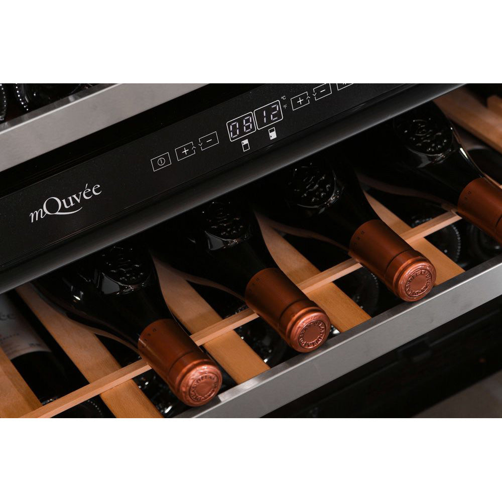 Weinkühlschrank 26 Flaschen WineKeeper Exclusive 25D Push/Pull FullGlass Black