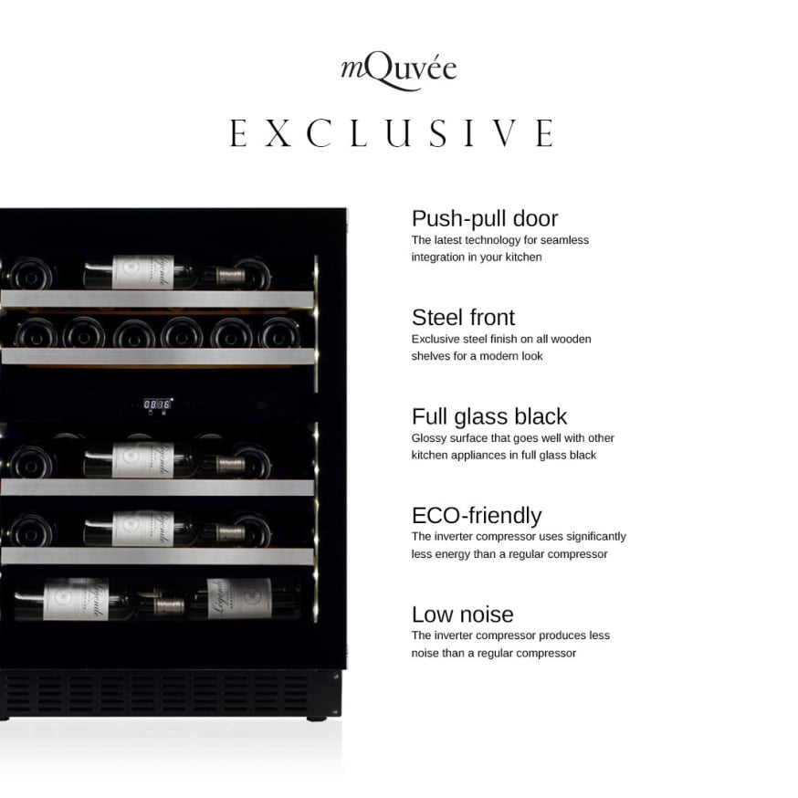 Weinkühlschrank 31 Flaschen mQuvée WineCave Exclusive 700 60D Push/Pull