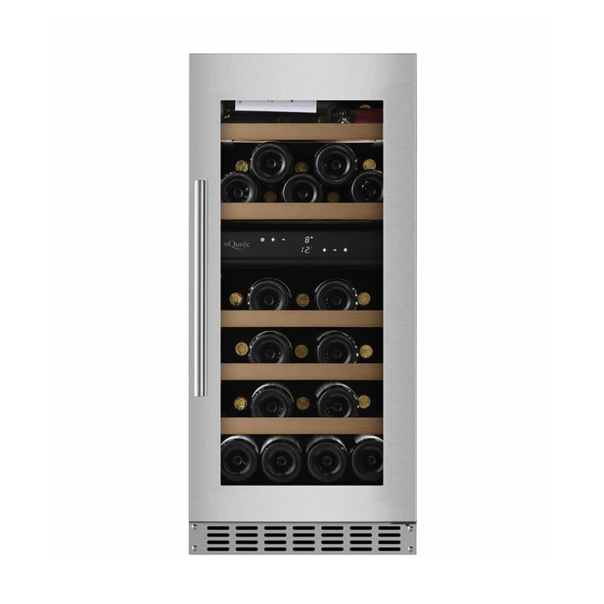 Wine refrigerator 34 bottles mQuvée WineCave 800 40D Stainless