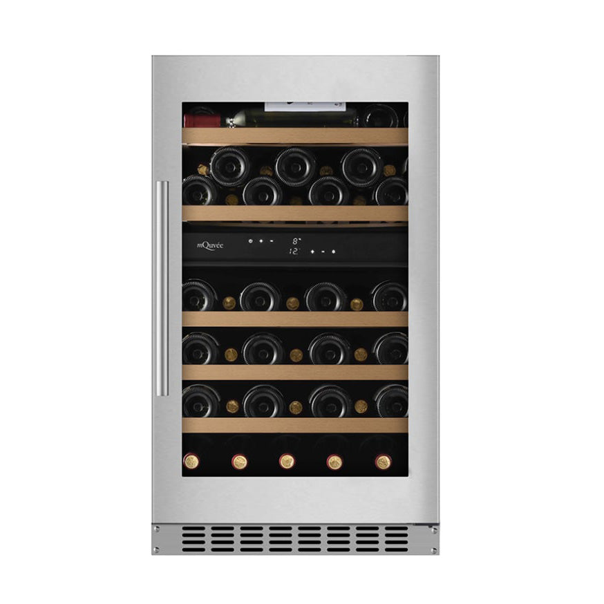 Wine refrigerator 46 bottles mQuvée WineCave 800 50D Fullglass Stainless