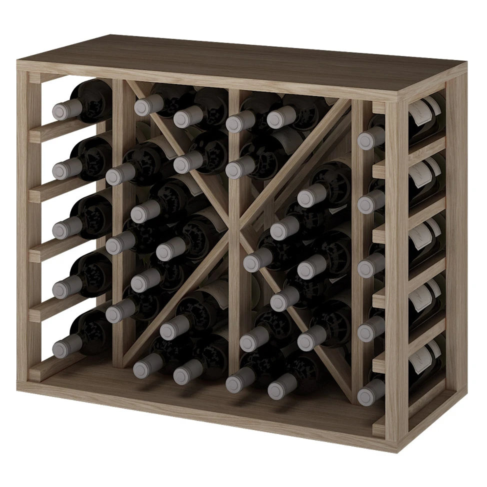 Oak wine rack for 34 bottles Godello ER2531
