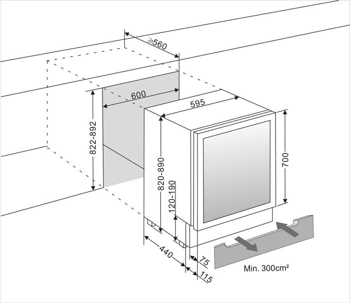 Bier- und Getränkekühlschrank BeerServer 60 Stainless