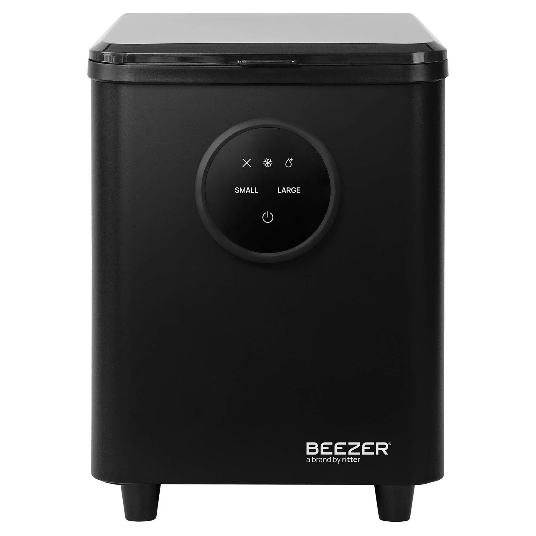 Eiswürfelbereiter BEEZER IceCube mini Frontansicht mit Touch-Bedienfeld