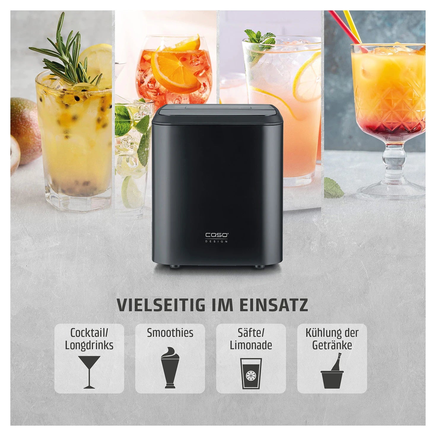 Eiswürfelbereiter CASO Design Clear Ice Advanced für Cocktails, Säfte und Longdrinks