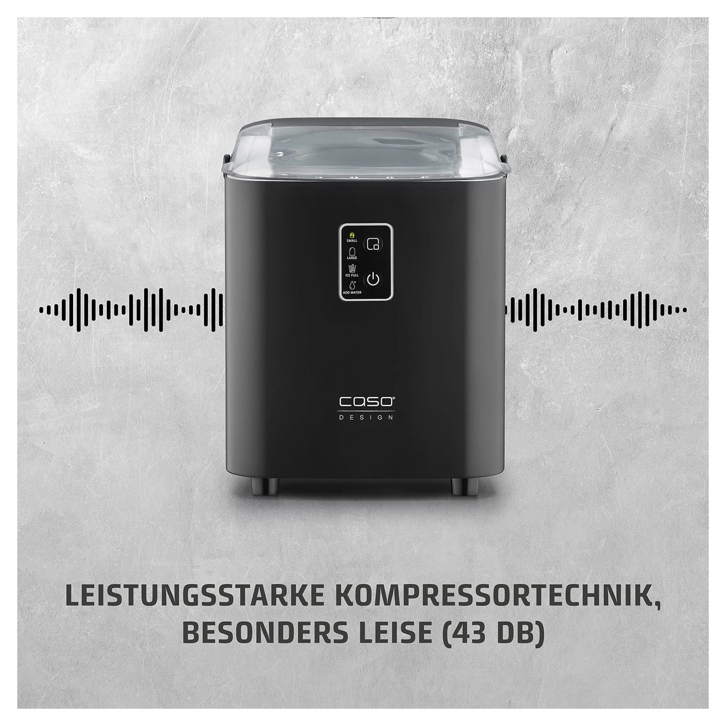 Kompressortechnik des CASO Design IceChef Compact mit 43 dB