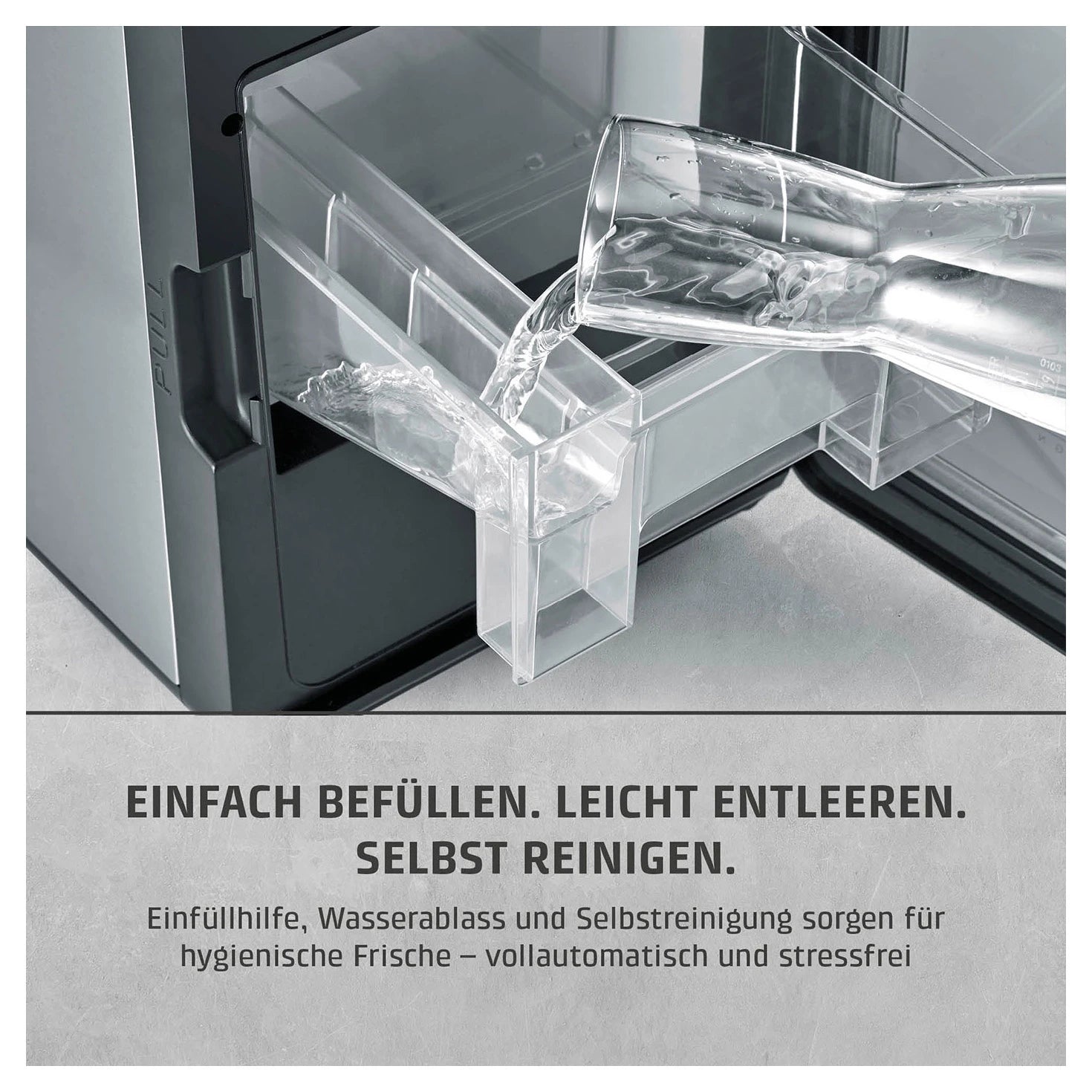 Befüllen, Entleeren und Selbstreinigung des CASO Design IceCube Pro
