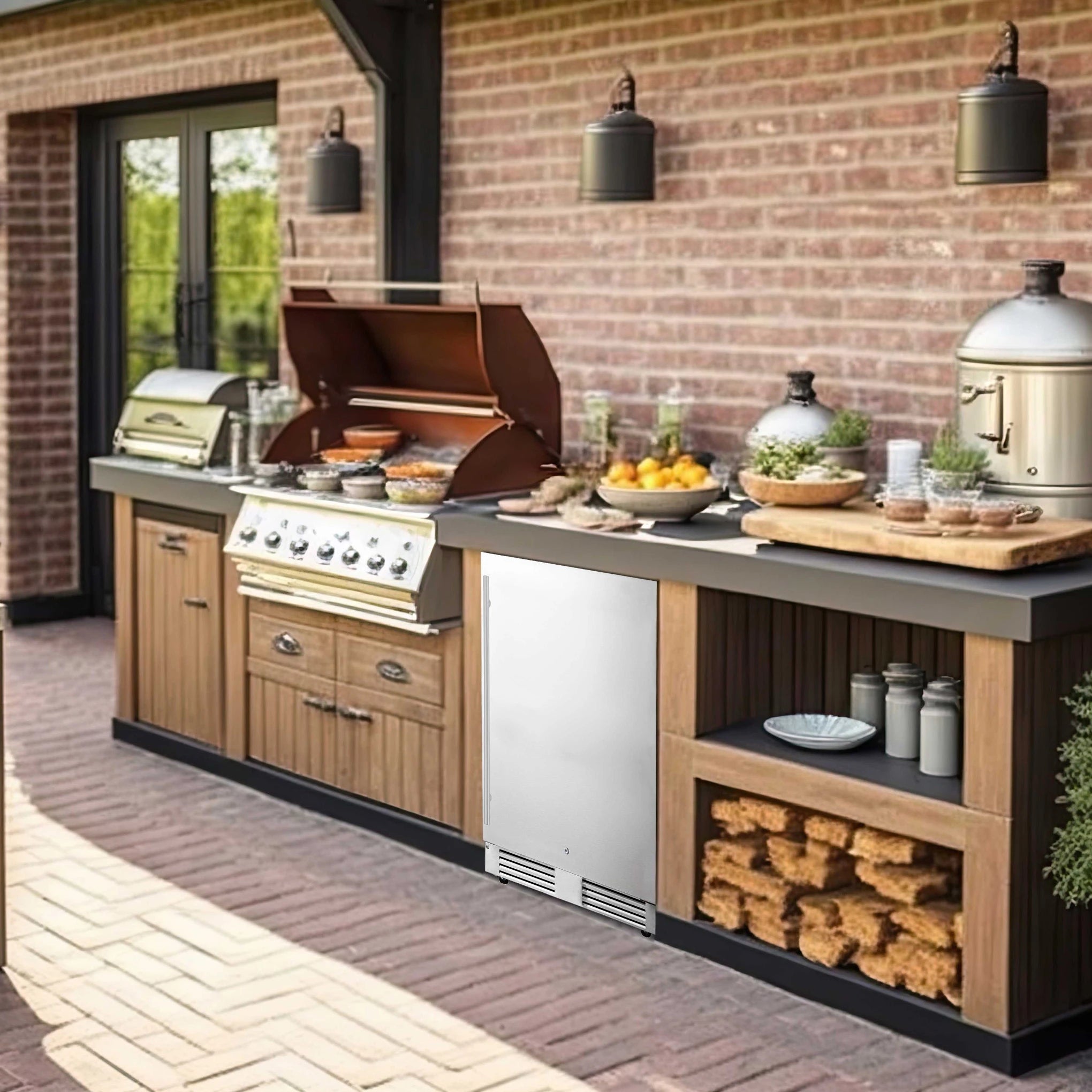 Outdoor-Khlschrank Frigelux RETT136A  136 L, Edelstahl, A+