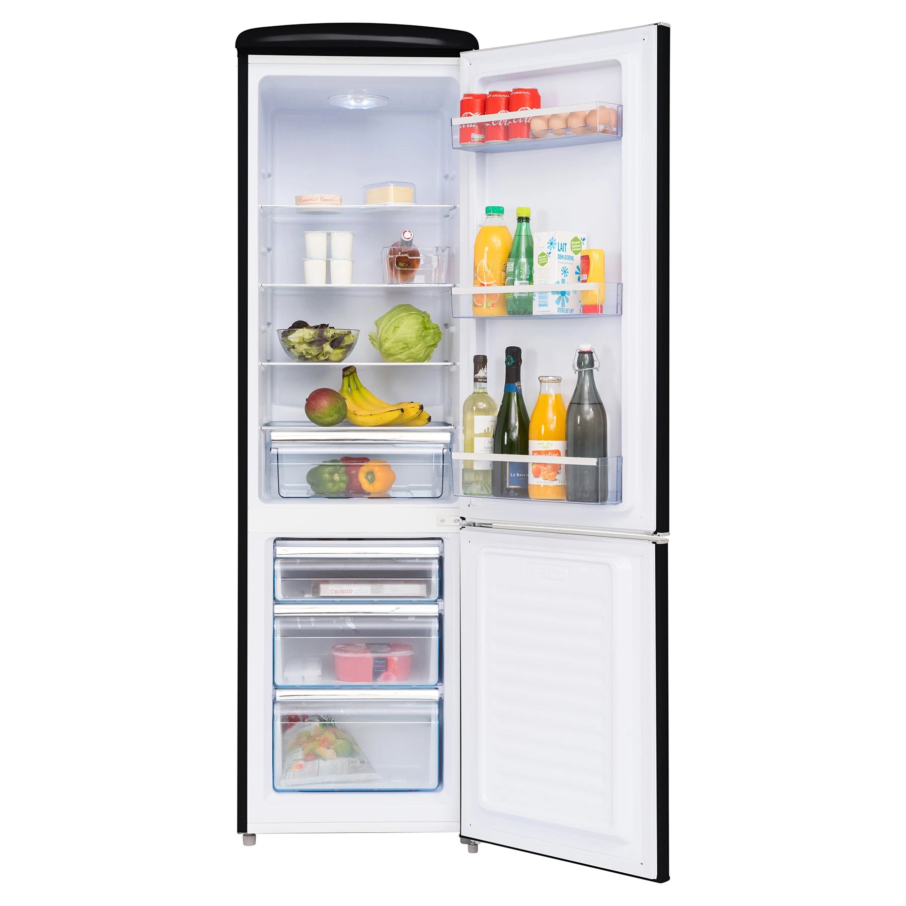 Retro fridge-freezer Frigelux CB255RND Black