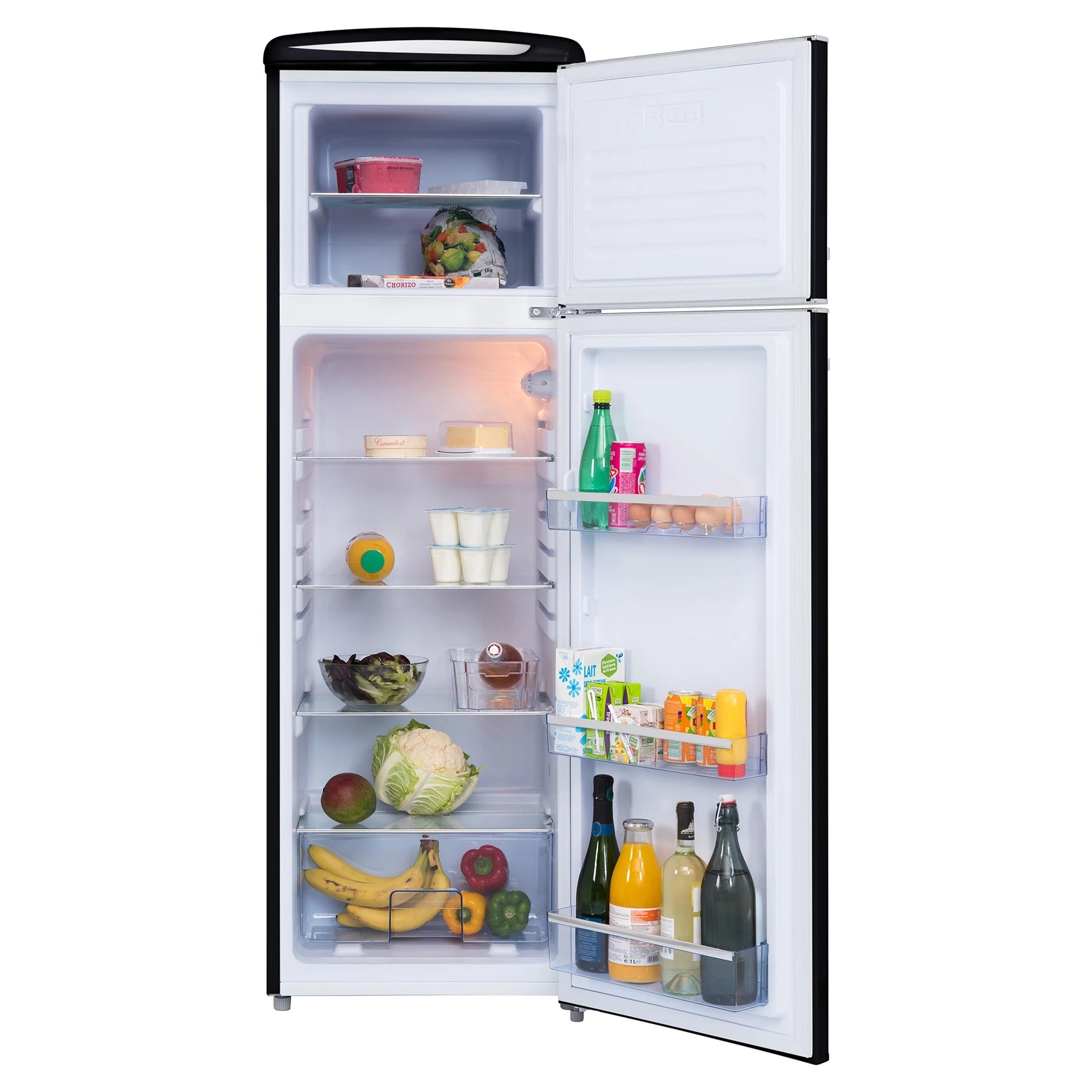 Retro fridge-freezer Frigelux RFDP246RND Black