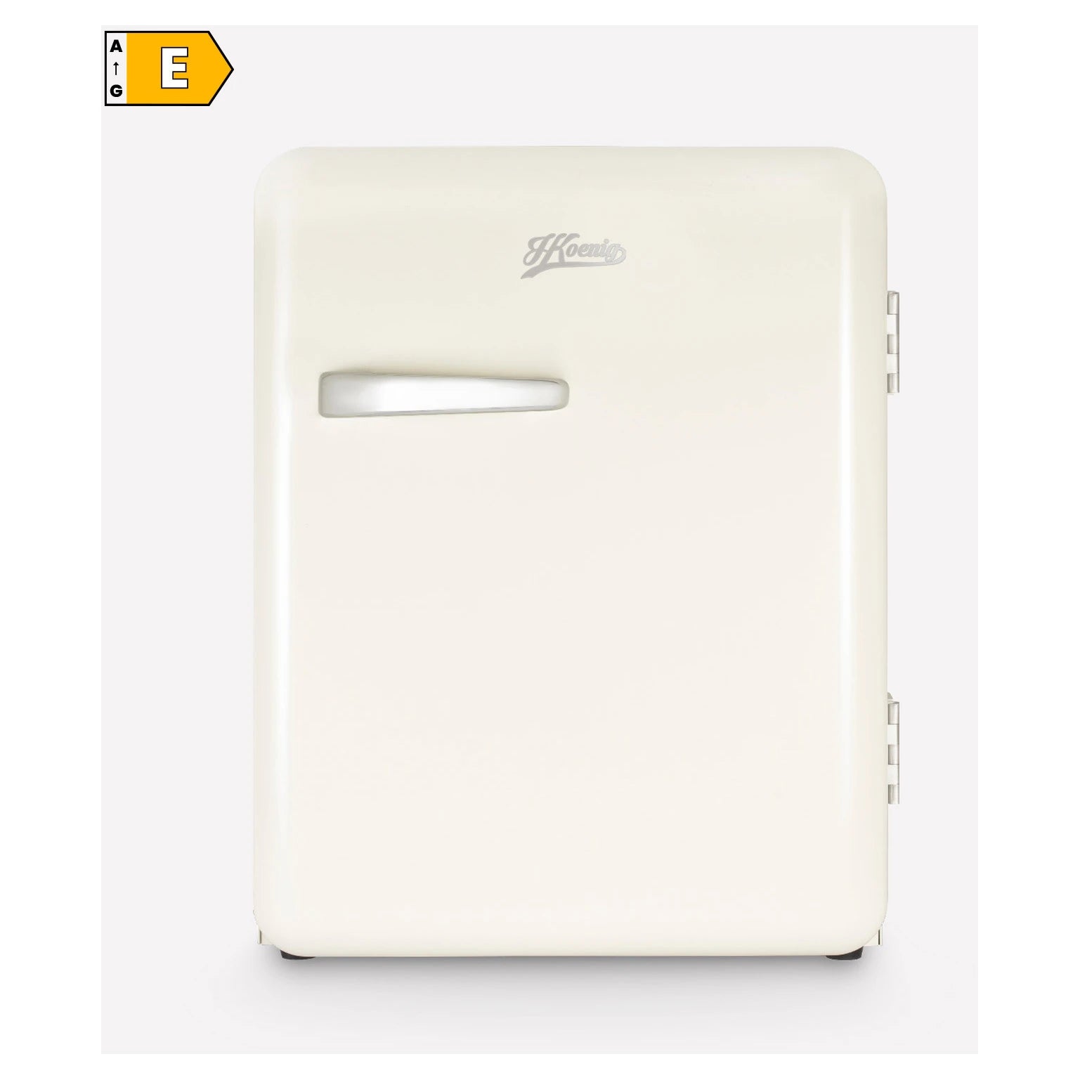 H.Koenig TOAD8 cremefarbener Mini Kühlschrank mit abgerundeten Kanten