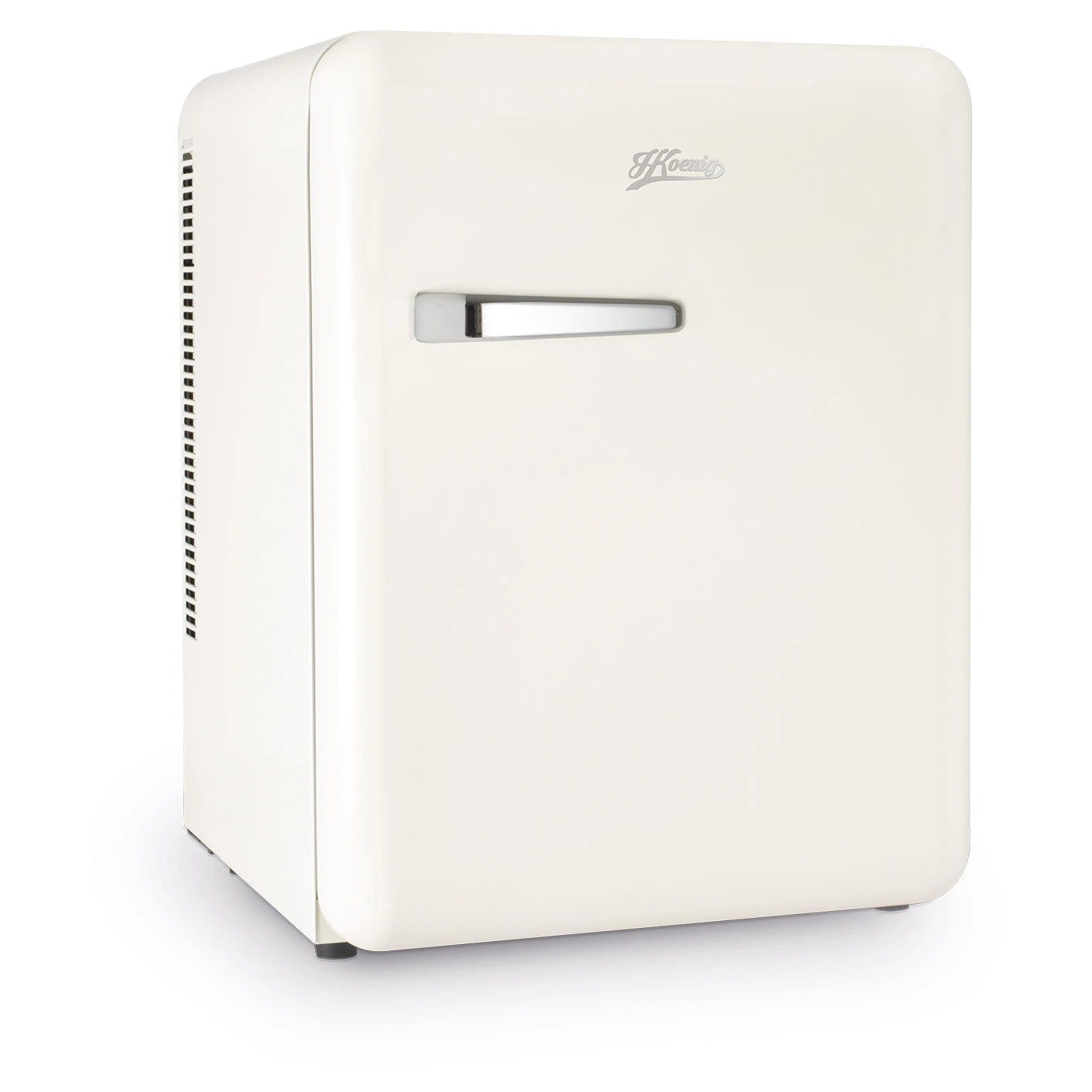 H.Koenig TOAD8 Retro Mini Kühlschrank in Creme mit kompaktem Gehäuse