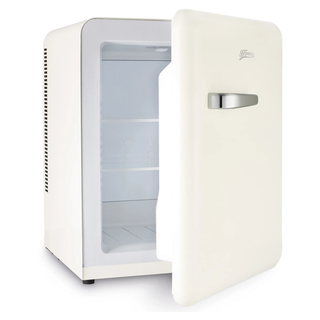 H.Koenig TOAD8 creme Mini Kühlschrank mit Retro-Design und verstellbaren Füßen