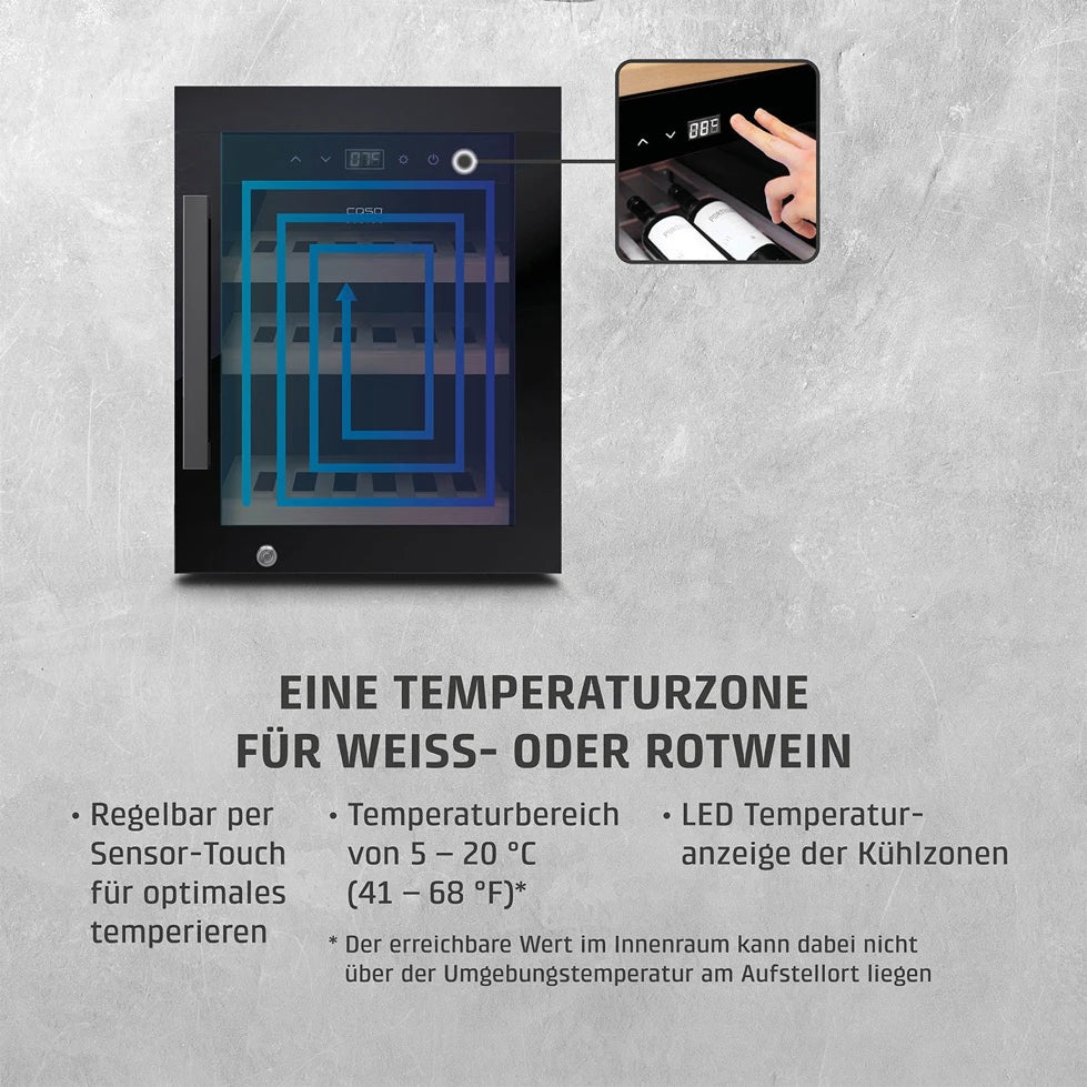Weinkühlschrank 12 Flaschen Caso WineExclusive 12