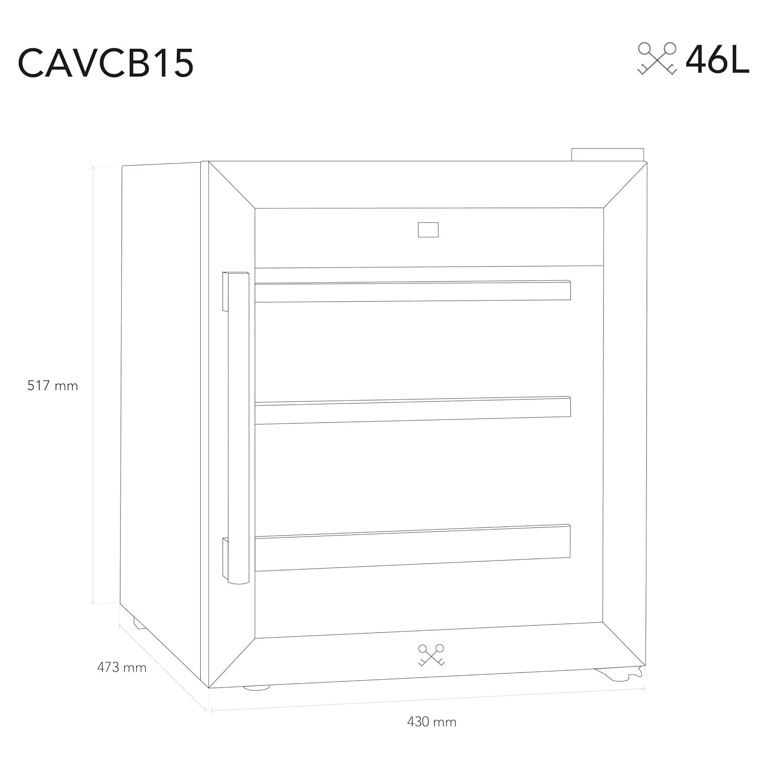 Wine Cooler 15 bottles Les Petits Champs CAVCB15