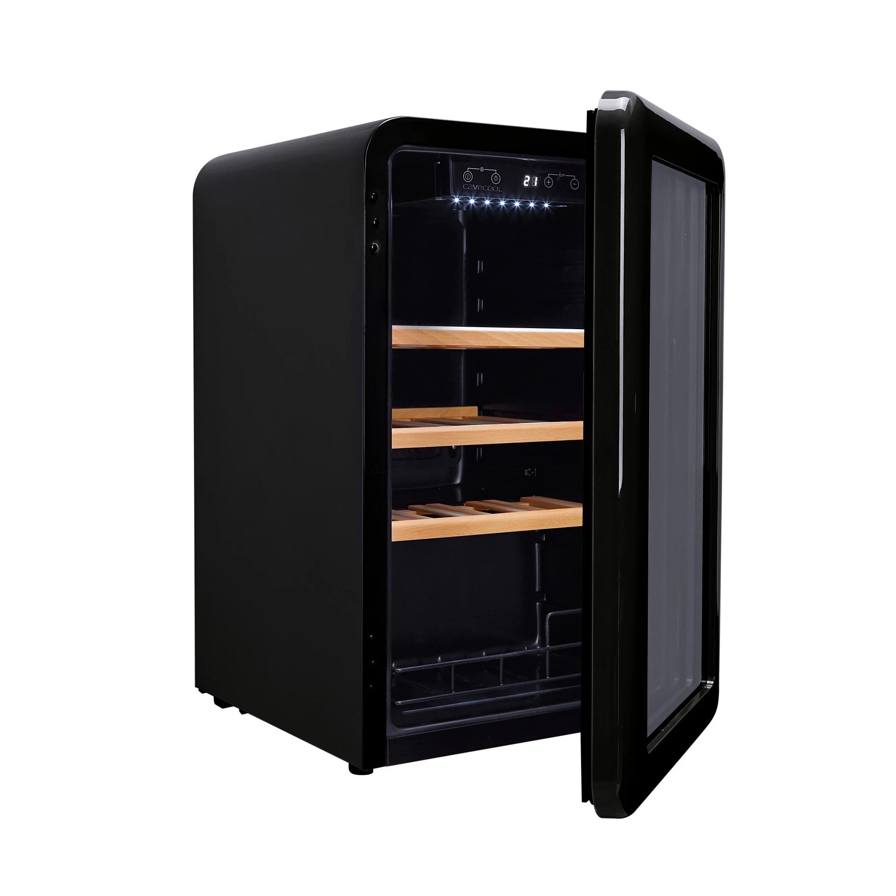 Weinkühlschrank 19 Flaschen Cavecool Retro Obsidian CC70SB