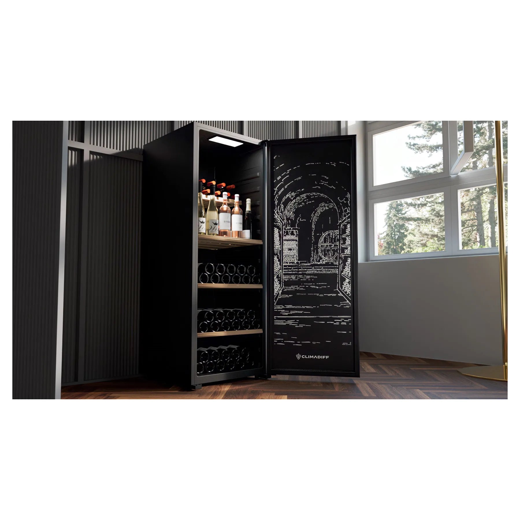 Wine Cooler 204 bottles Climadiff GARDE200D