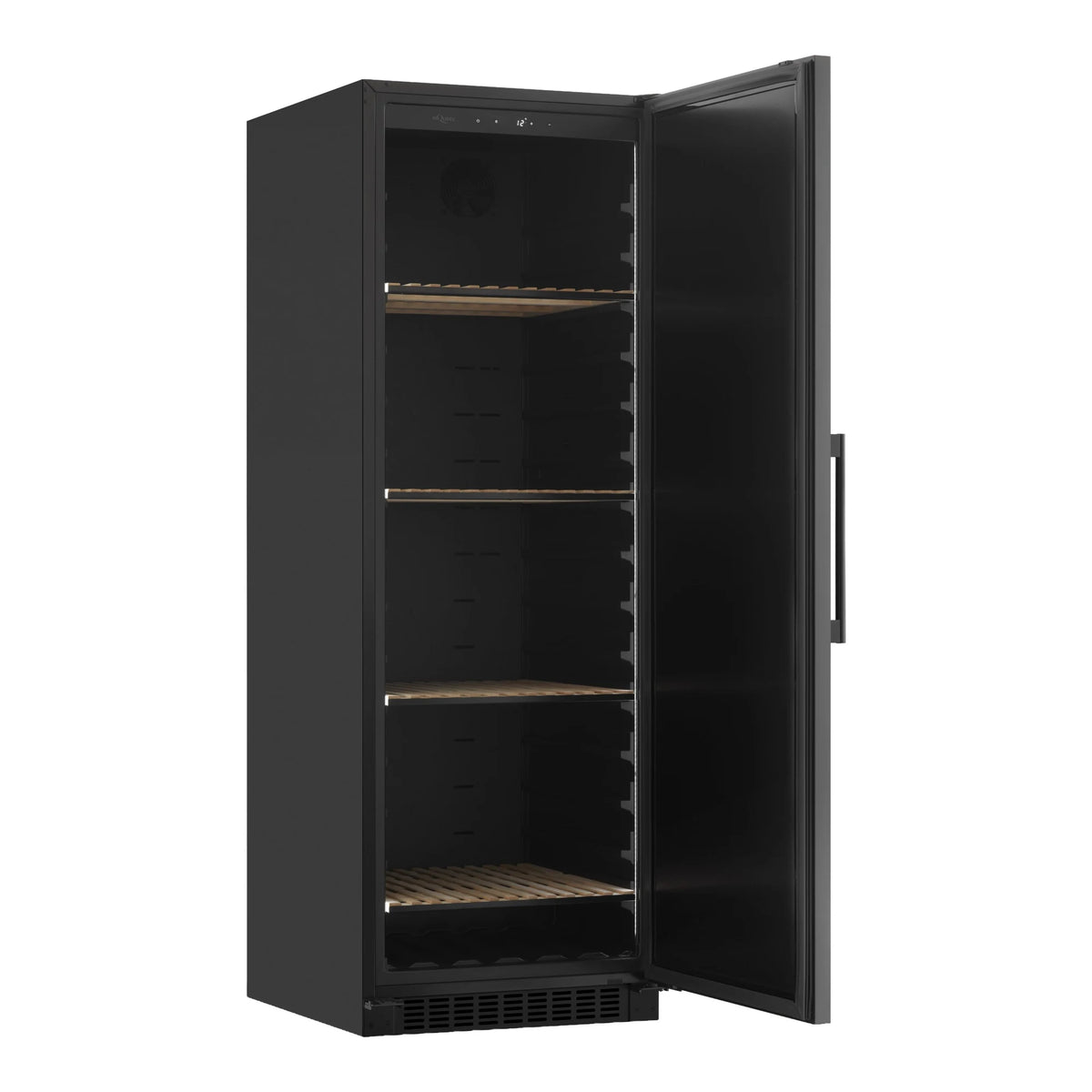 Weinklimaschrank mQuvée WineStore 226 Solid Black geöffnet leer