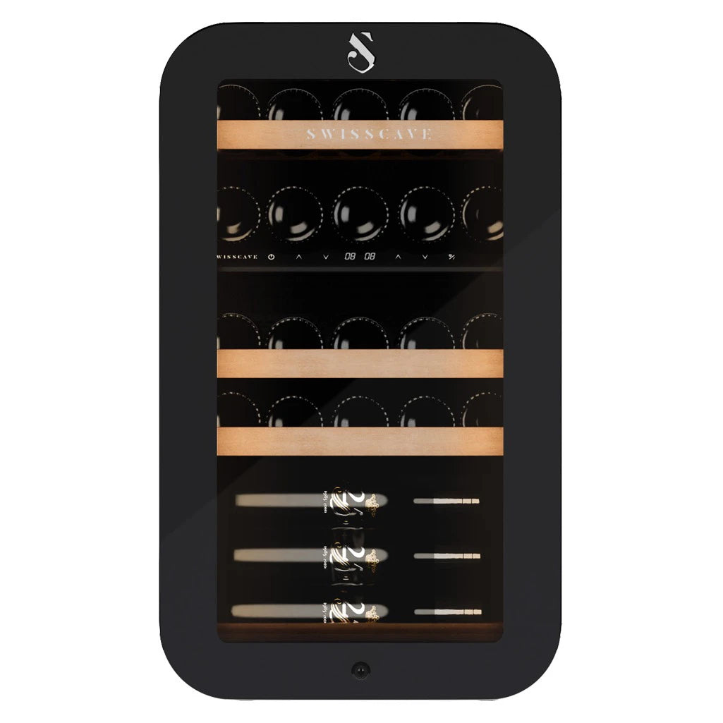 Weinkühlschrank 26 Flaschen Swisscave WLB-120DF-BLACK