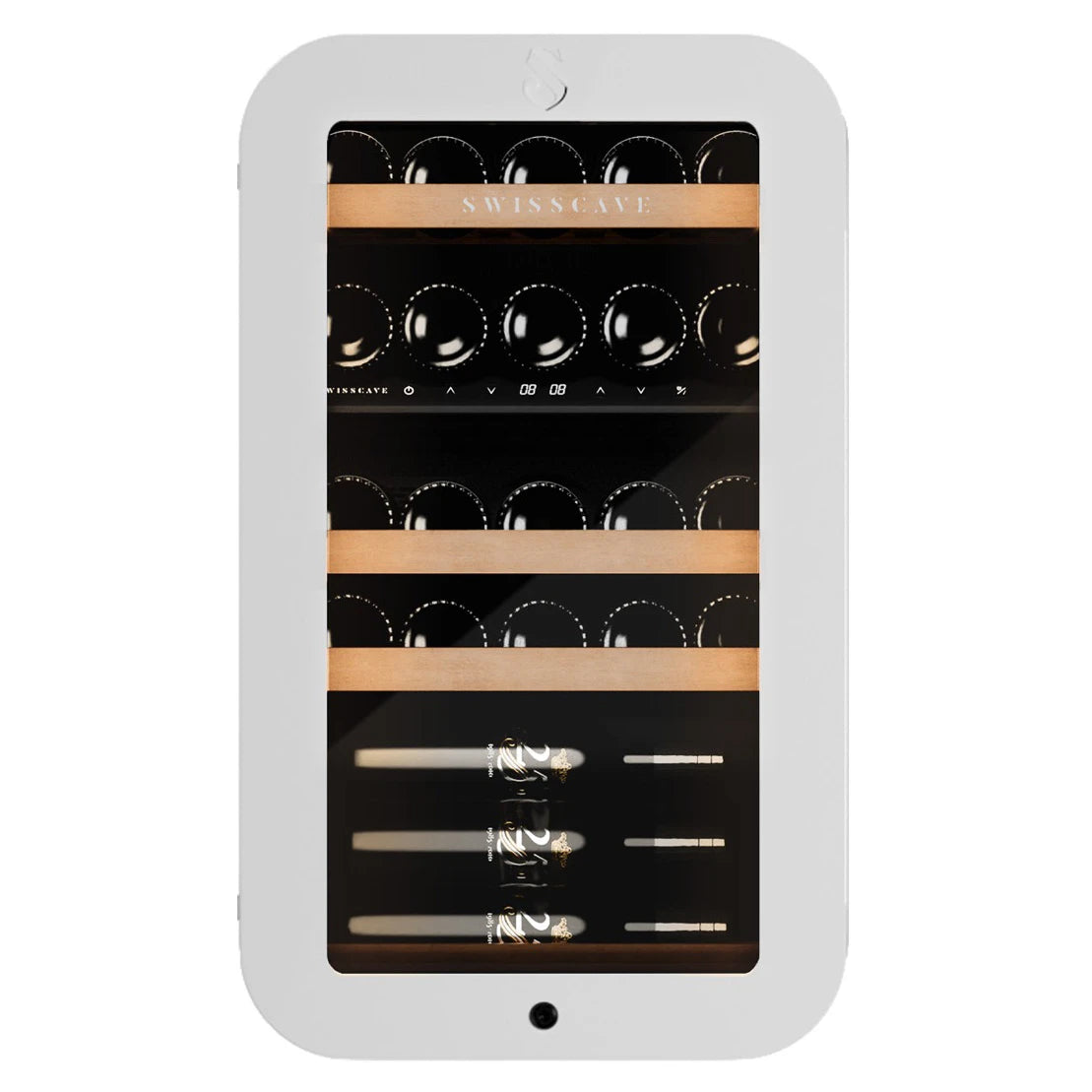 Weinkühlschrank 26 Flaschen Swisscave WLB-120DF-WHITE