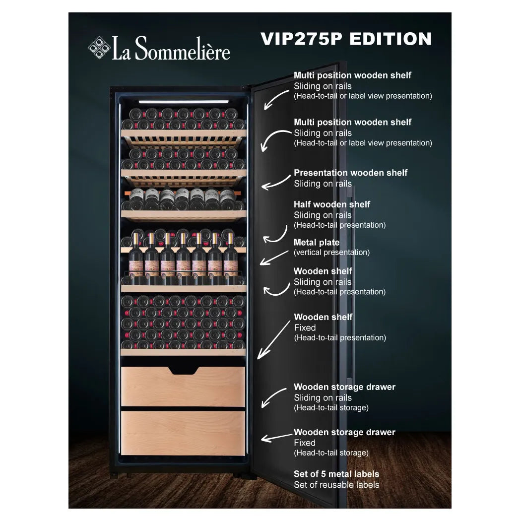 Wine Cooler 273 bottles La Sommelière VIP275P EDITION