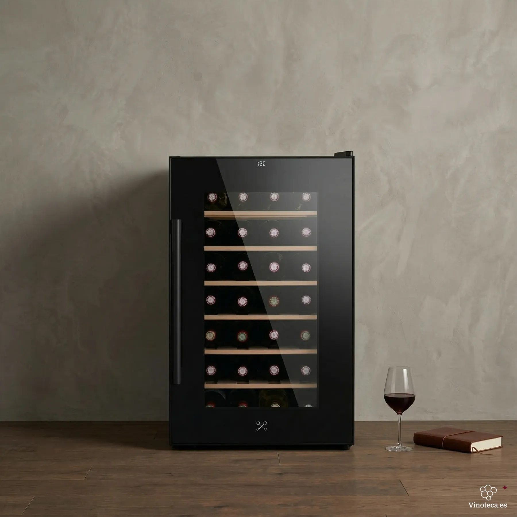 Weinkühlschrank 28 Flaschen Les Petits Champs CAVCB28 Black