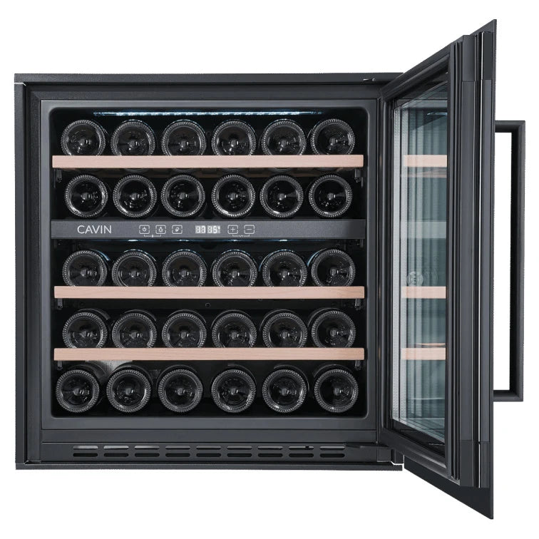 Wine Cooler 30 bottles Cavin Scandinavian Collection 60 Fullglass Black