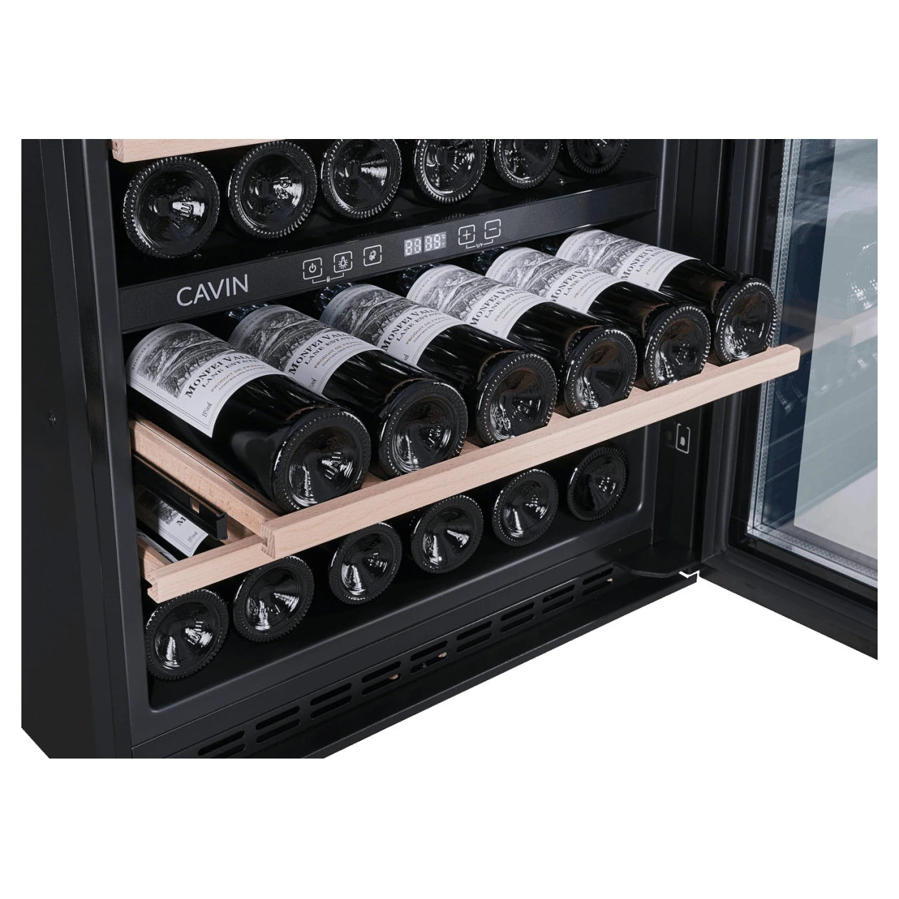 Wine Cooler 30 bottles Cavin Scandinavian Collection 60 Fullglass Black