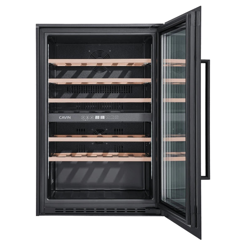 Wine Cooler 42 bottles Cavin Scandinavian Collection 90 Fullglass Black