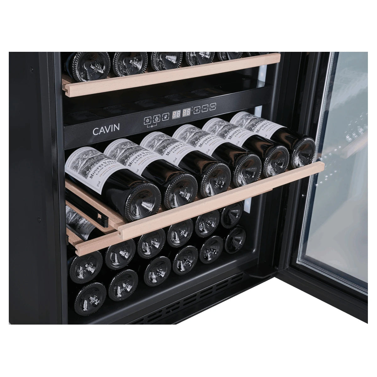 Wine Cooler 42 bottles Cavin Scandinavian Collection 90 Fullglass Black
