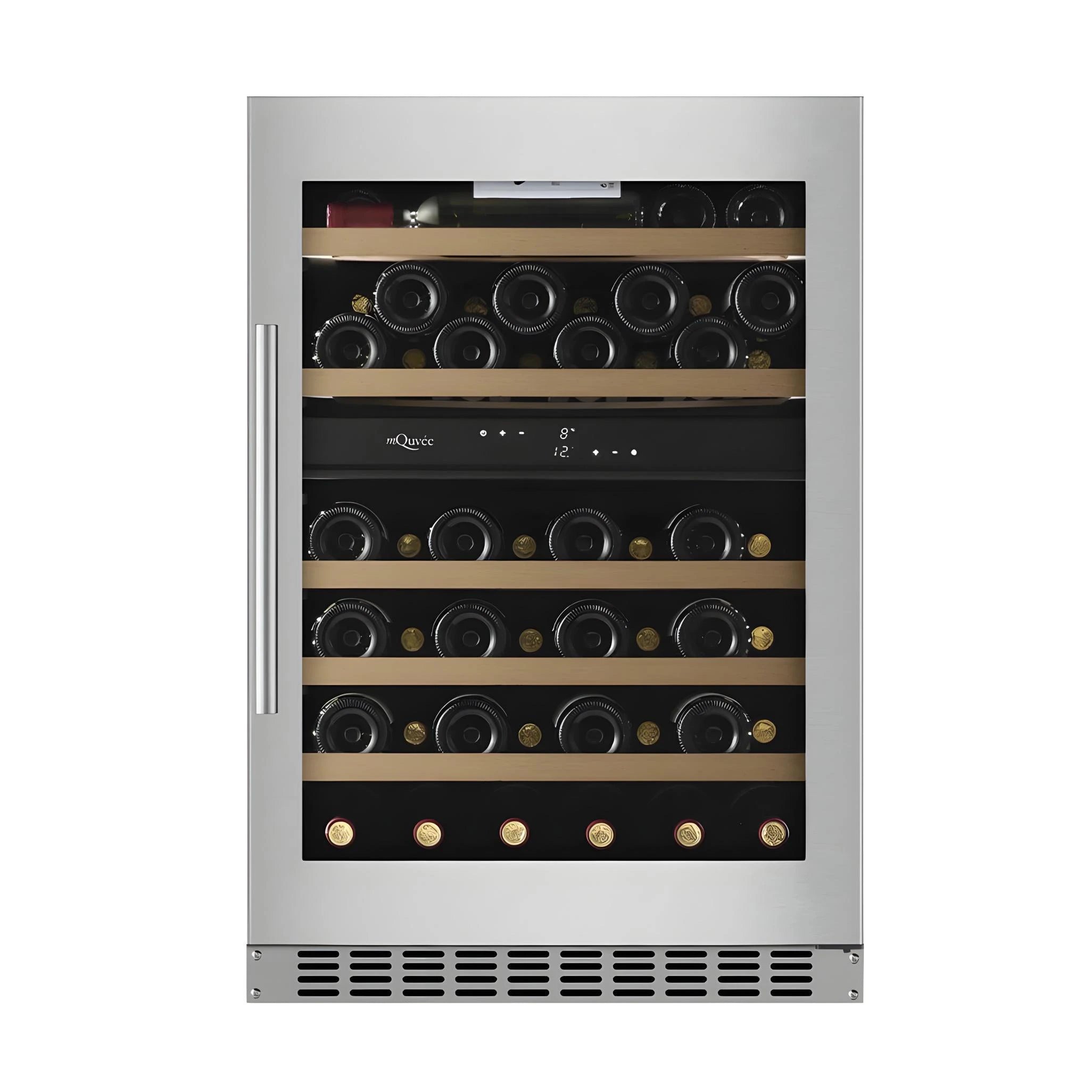 Wine Cooler 53 bottles mQuvée WineCave 800 60D Stainless Dual-zone