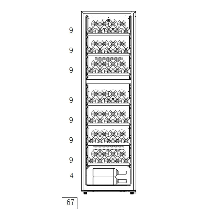 Wine Cooler 67 bottles Cavin Polar Collection 68