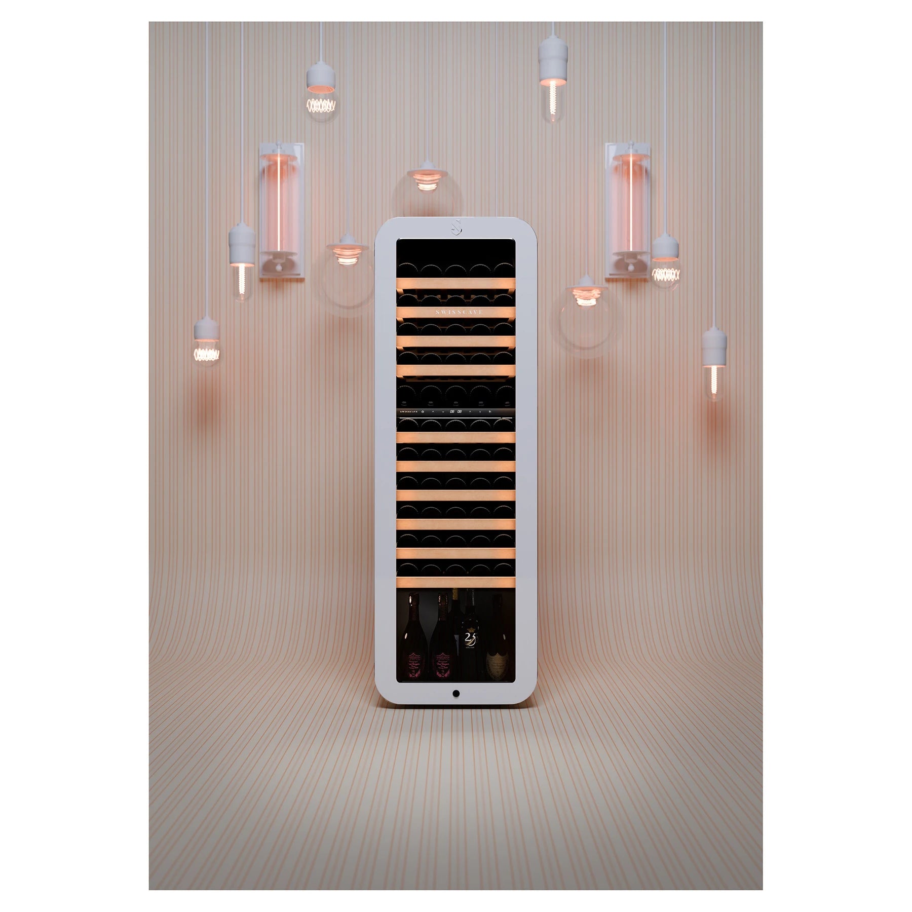 Wine Cooler 68 bottles Swisscave WLB-320DF-WHITE