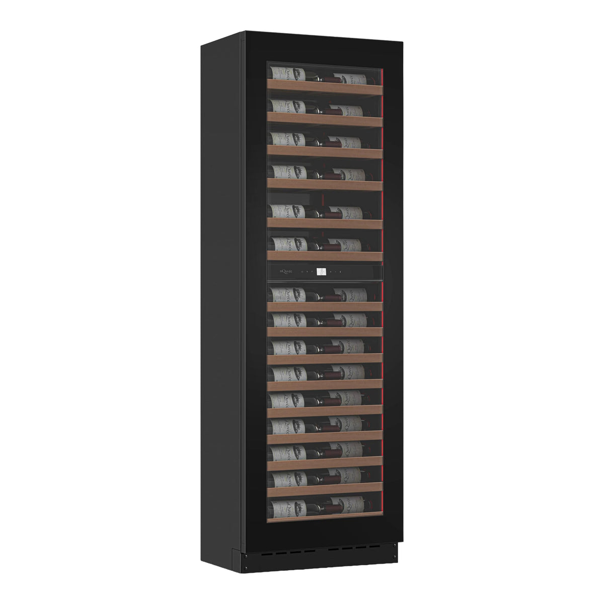 Weinkühlschrank mQuvée WineCave Slim 182D Fullglass Black Seitenansicht geschlossen