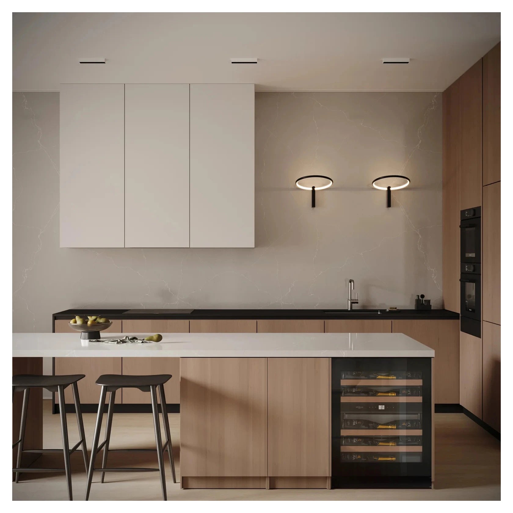 Weinkühlschrank 22 Flaschen mQuvée WineCave Exclusive 700 60D Slim FullGlass Black Push/Pull
