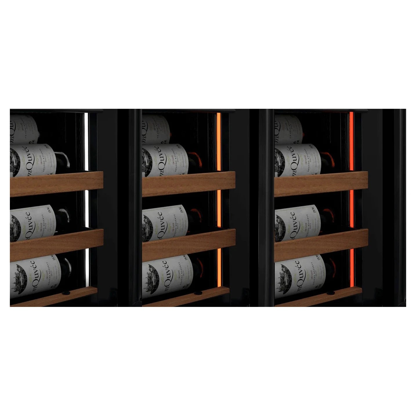 Weinkühlschrank 22 Flaschen mQuvée WineCave Exclusive 700 60D Slim FullGlass Black Push/Pull