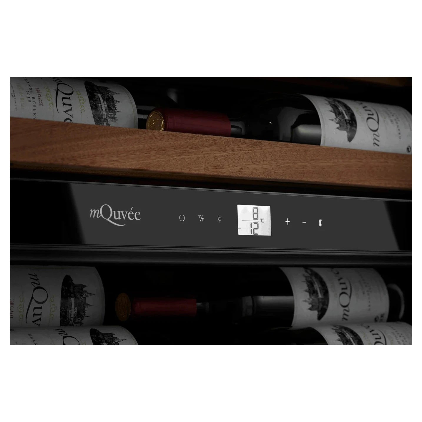 Weinkühlschrank 22 Flaschen mQuvée WineCave Exclusive 700 60D Slim FullGlass Black Push/Pull