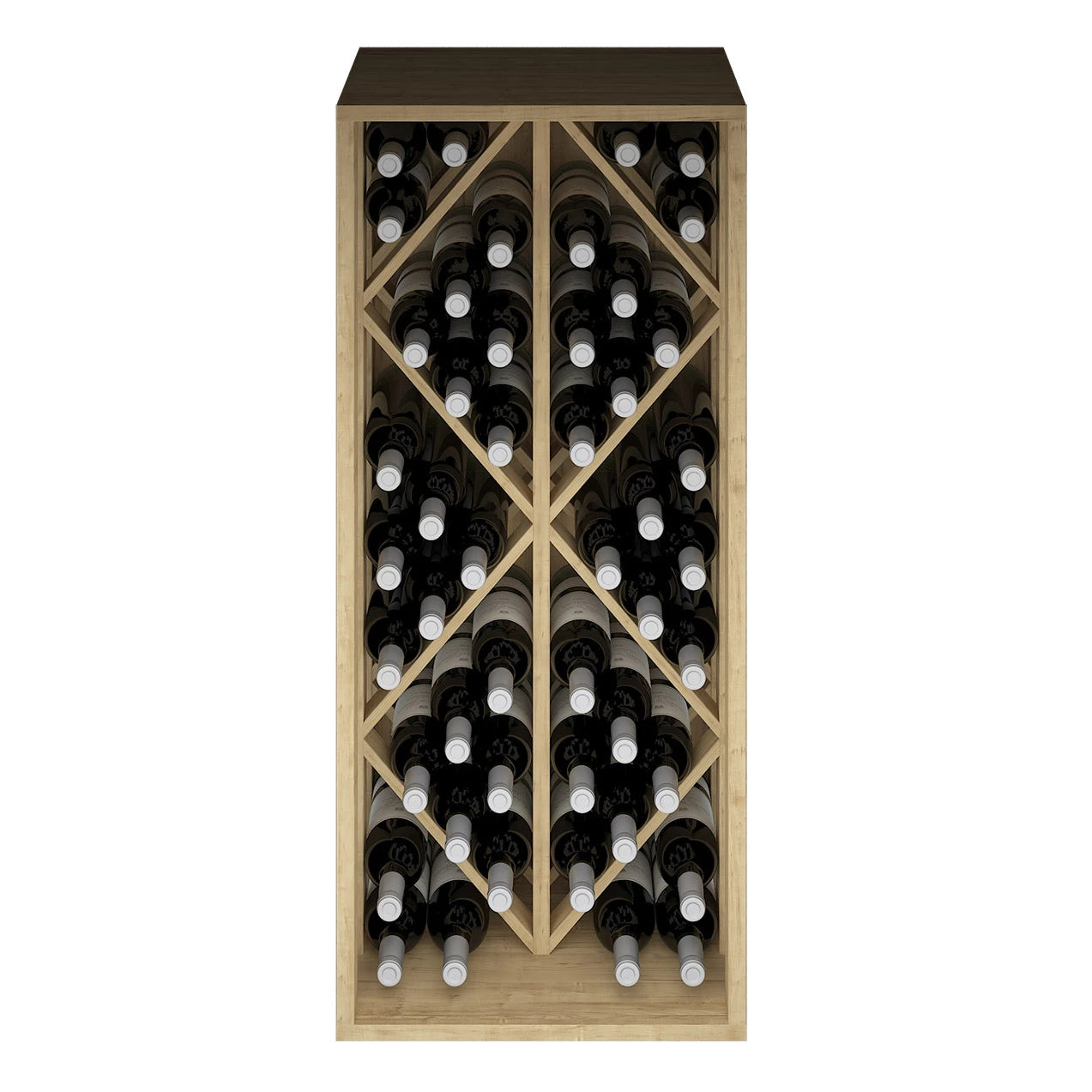 Weinregal aus Kiefernholz mit Rauten für 48 Flaschen, Expovinalia Godello EX2532