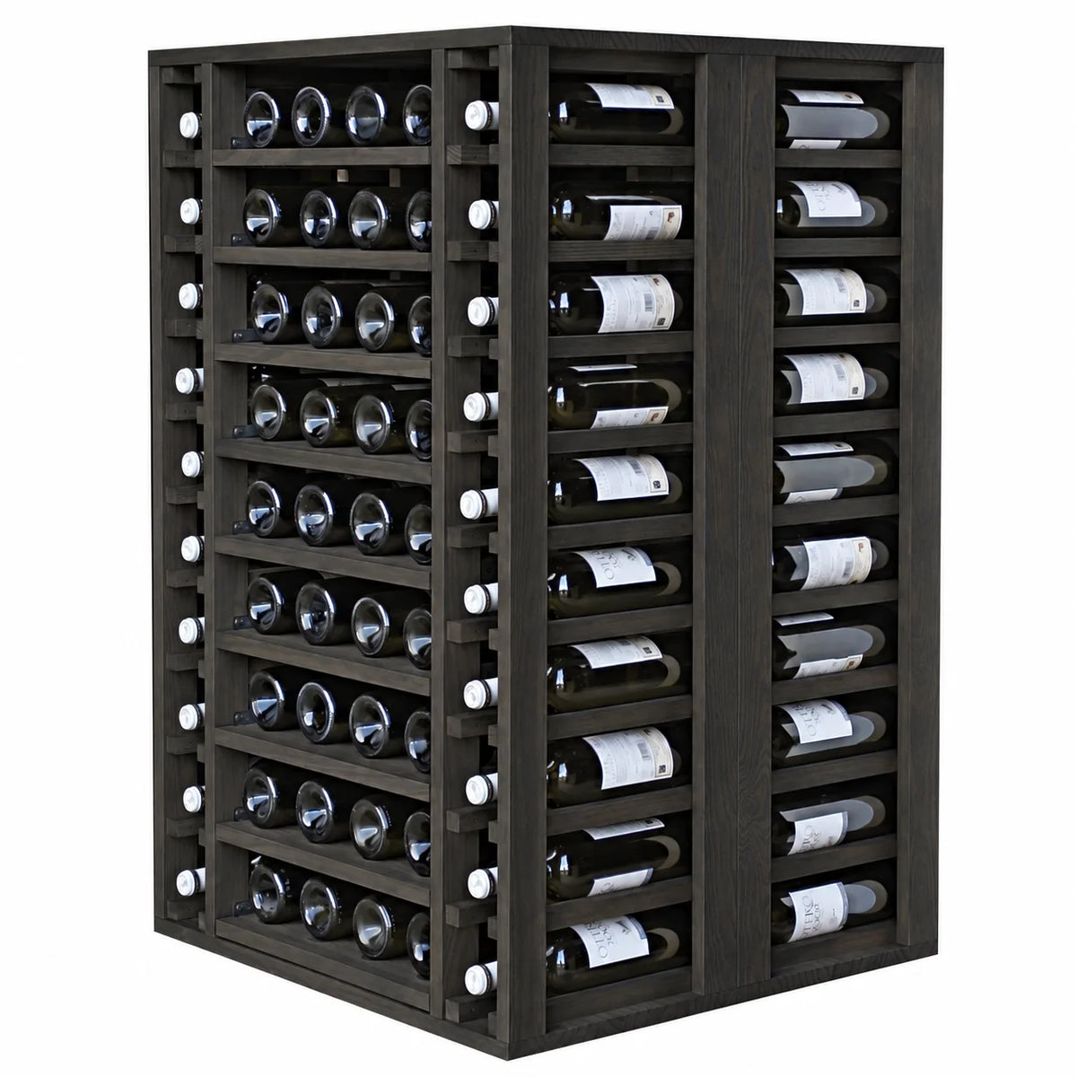 Wine rack for 103 bottles Expovinalia Arganza Godello 2548 – Black pine – BX2548